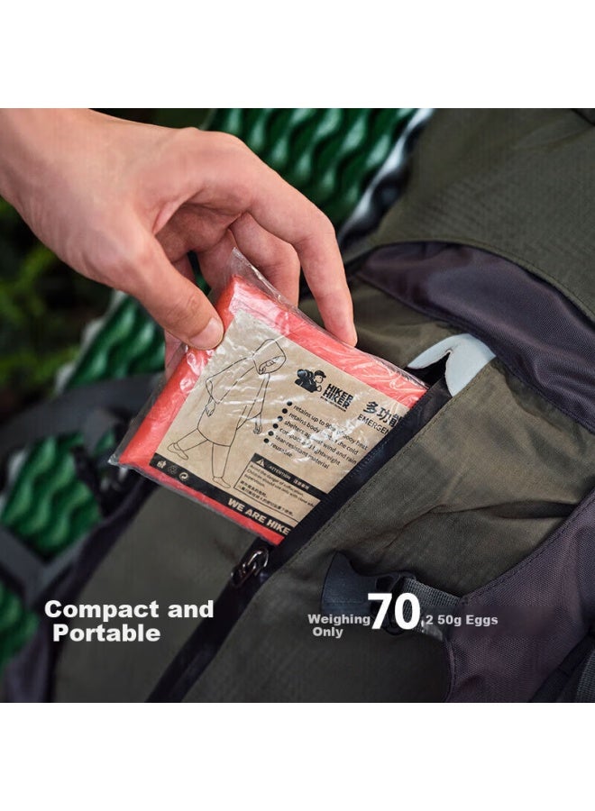Bwnk Outdoor First Aid Blanket, Camping Equipment, Reflective Raincoat, Emergency Cold Protection, Warmth, Windproof, Life-saving Poncho - Image 2