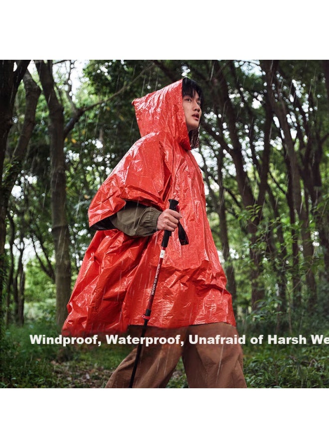 Bwnk Outdoor First Aid Blanket, Camping Equipment, Reflective Raincoat, Emergency Cold Protection, Warmth, Windproof, Life-saving Poncho - Image 5