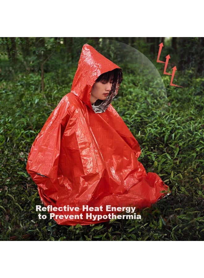 Bwnk Outdoor First Aid Blanket, Camping Equipment, Reflective Raincoat, Emergency Cold Protection, Warmth, Windproof, Life-saving Poncho - Image 4