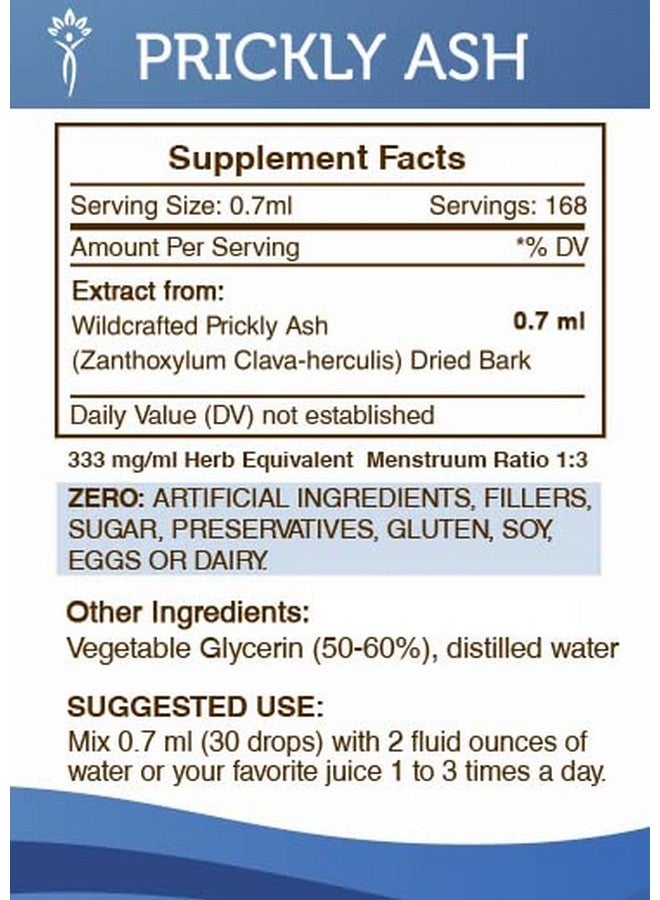 Secrets of the Tribe Secrets of the Tribe Prickly Ash Alcohol-Free Liquid Extract, Wildcrafted Prickly Ash (Zanthoxylum Clava-herculis) Dried Bark Tincture Supplement (4 FL OZ) - Image 4