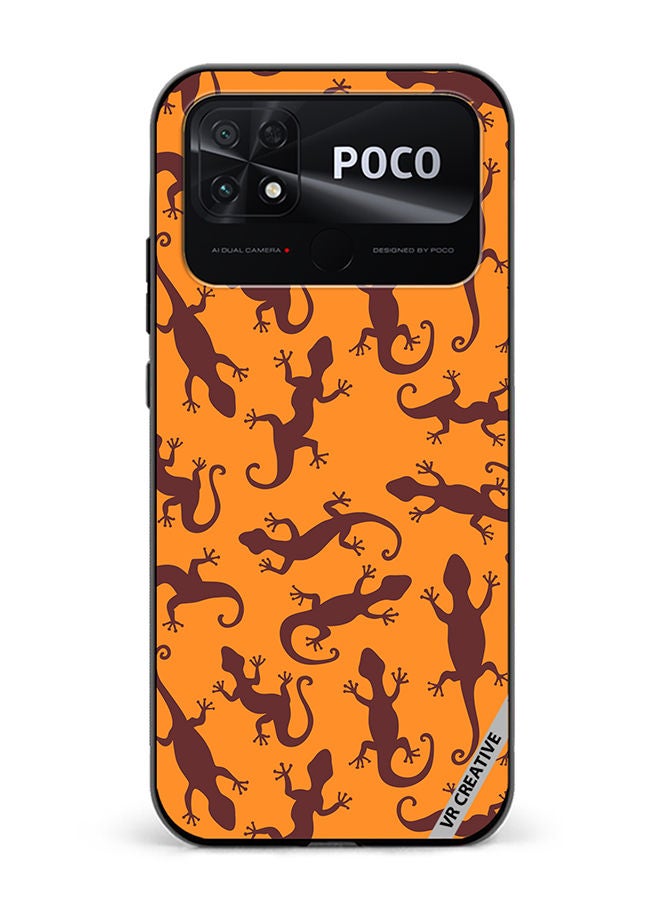 VR CREATIVE Protective Case Cover For Xiaomi Poco C40 Gecko Animal Design Multicolour - Image 1