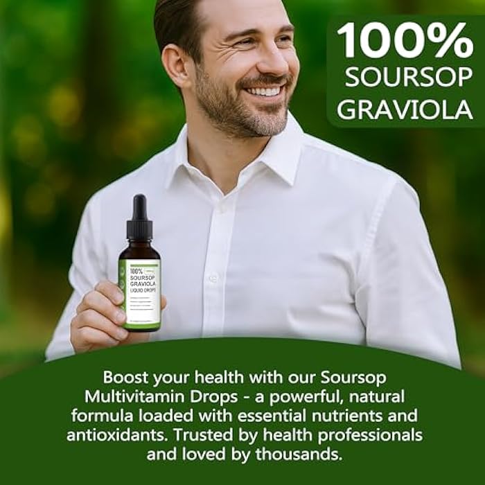 KUNLEN Soursop Bitters Liquid,100% Pure Organic Soursop Graviola Liquid Drops with Vitamin C | Immune Boost & Relax, Liver and Sleep, Sugar, Vegan, Non-GMO, Natural Flavor, 2 Fl Oz, 60 ml - Image 2