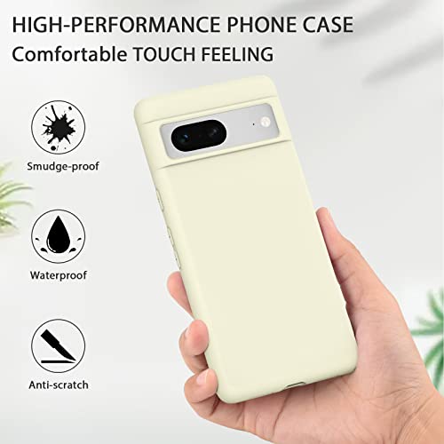 Tobfit TPU Back Cover Case Only for Google Pixel 7, Soft Protective Shockproof Phone Cover for Women Men, Durable Anti-Scratch Shockproof Phone Case for Google Pixel 7 (White) - Image 2