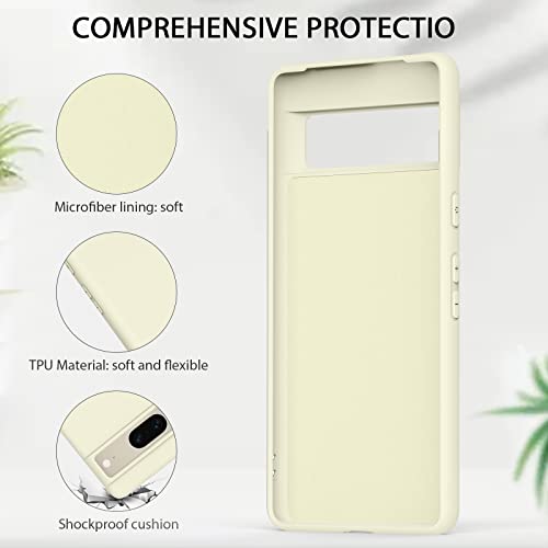 Tobfit TPU Back Cover Case Only for Google Pixel 7, Soft Protective Shockproof Phone Cover for Women Men, Durable Anti-Scratch Shockproof Phone Case for Google Pixel 7 (White) - Image 3