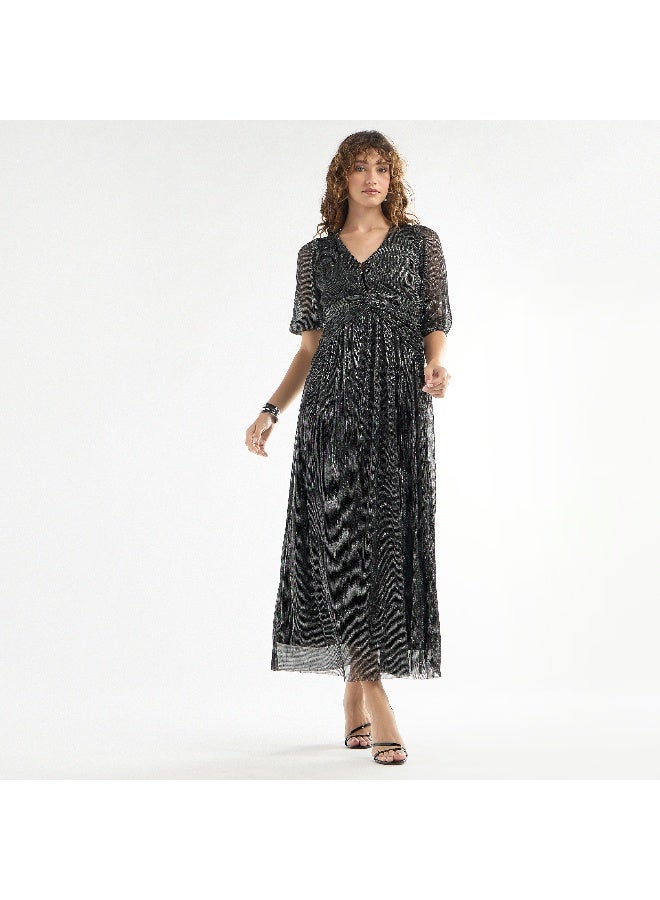 Splash FAV Sparkly Zebra Midi Dress  - Image 2