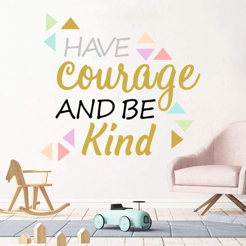 Inspirational Wall Decor Quotes for Boy Girl RoomHave Courage and Be Kind Decor for Living Room Bedroom Classroom Playroom Nursery Girls Boys Room Wall Decals Decorations
