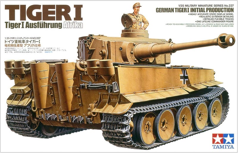 Tamiya 1:35 WWII Tiger I Initial/Early Production Model Kit with Figure - Image 2