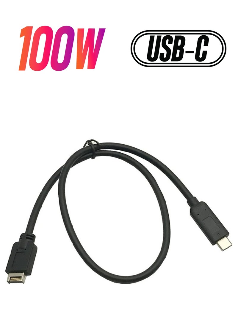 Seadream 1.64Feet USB-C Type-C to USB 3.1 Front Panel Header Type E Male to Male Cable - Image 1