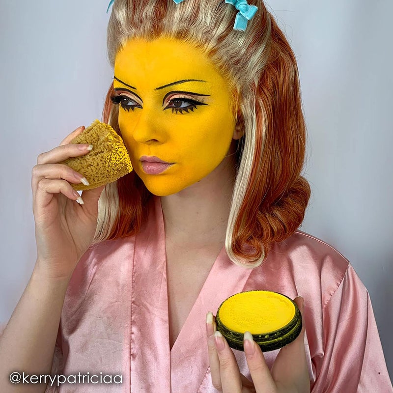 Mehron Makeup StarBlend Cake Makeup | Wet/Dry Pressed Powder | Powder Foundation | Yellow Face Paint & Body Paint 2 oz (56g) - Image 2