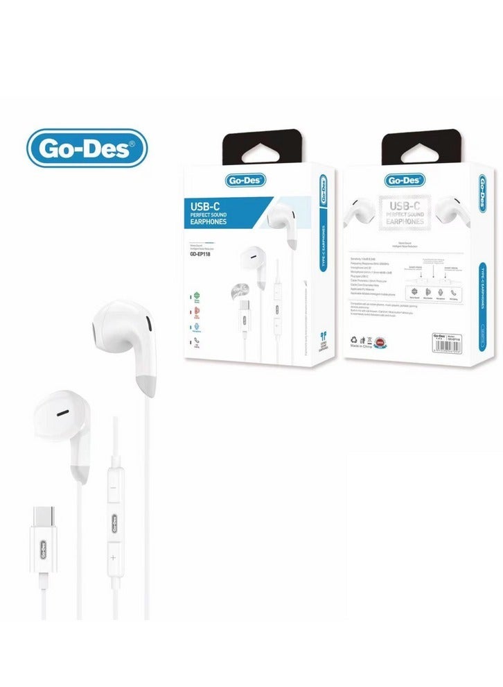 NEW USB-C Earphones – Premium Sound, Ergonomic Design, Noise-Isolating, White - Image 3