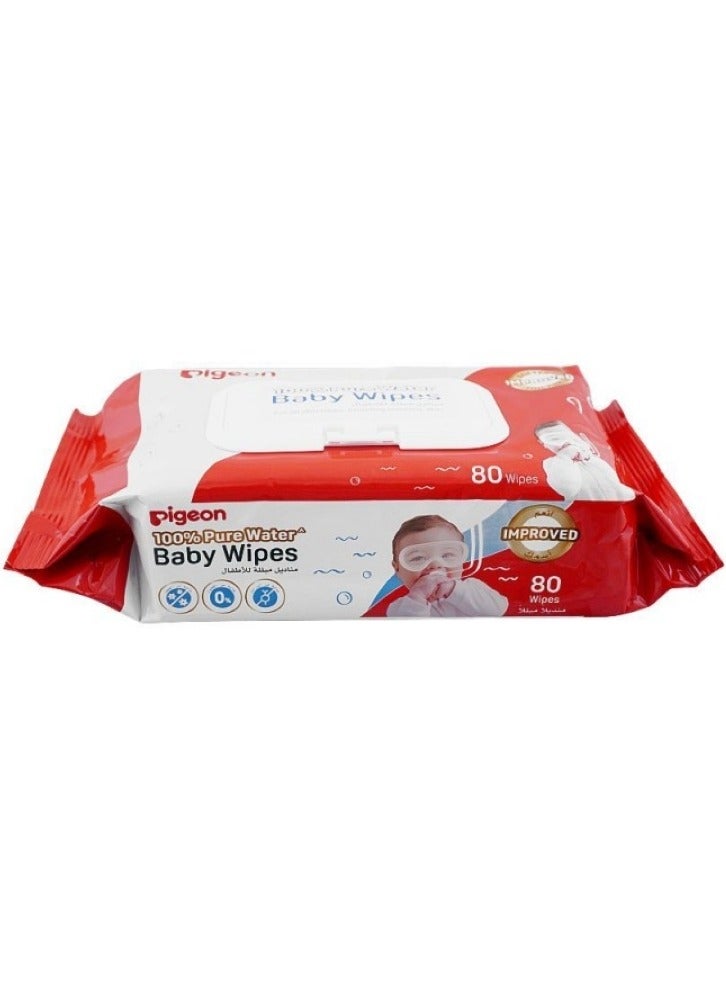 pigeon Pure Water Extra Soft Baby Wipes 80Pack - Image 2