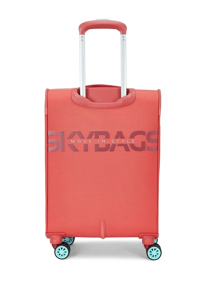 سكاي باجز 8 WHEELS SKYBAGS VANGUARD PLUS CORAL SOFTSIDE CABIN TROLLEY BAG - SK STVAPW59COR
