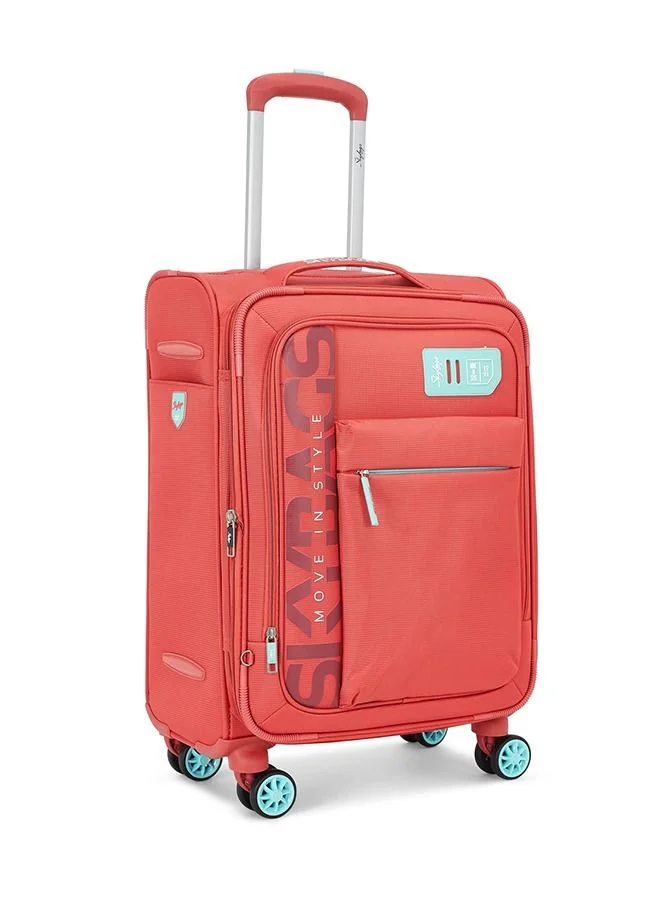 سكاي باجز 8 WHEELS SKYBAGS VANGUARD PLUS CORAL SOFTSIDE CABIN TROLLEY BAG - SK STVAPW59COR