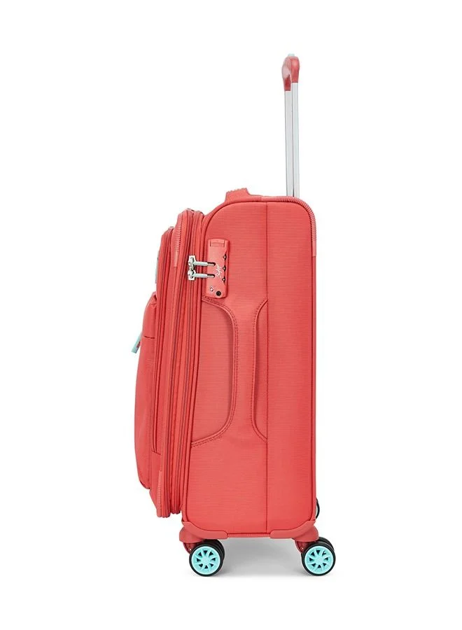 سكاي باجز 8 WHEELS SKYBAGS VANGUARD PLUS CORAL SOFTSIDE CABIN TROLLEY BAG - SK STVAPW59COR