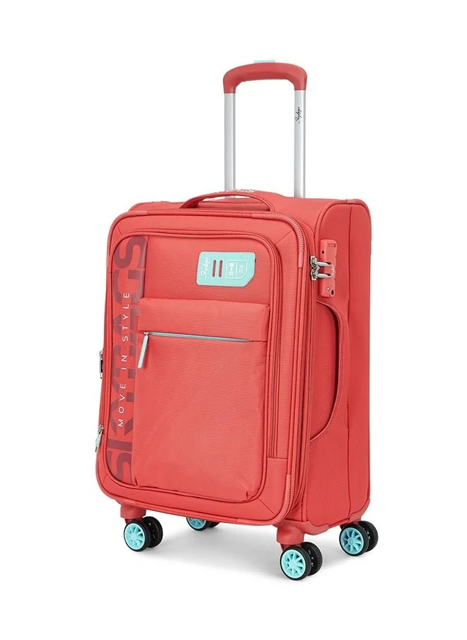 سكاي باجز 8 WHEELS SKYBAGS VANGUARD PLUS CORAL SOFTSIDE CABIN TROLLEY BAG - SK STVAPW59COR