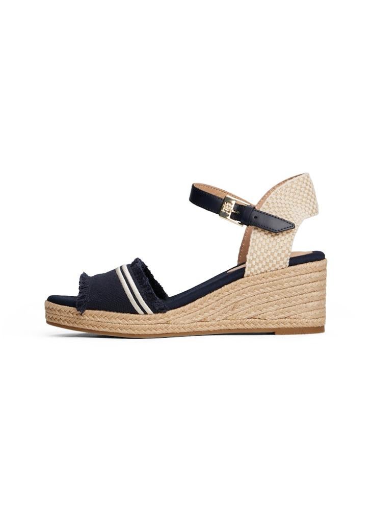 TOMMY HILFIGER Fringe Canvas Medium Wedge Sandals  - Image 2
