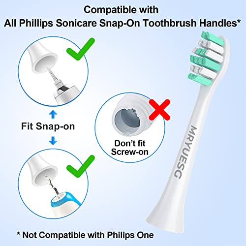 MRYUESG Toothbrush Replacement Heads Compatible with Philips Sonicare, 10 Pack, MRYUESG Electric Brush Head for Phillips Plaque Control - Image 4