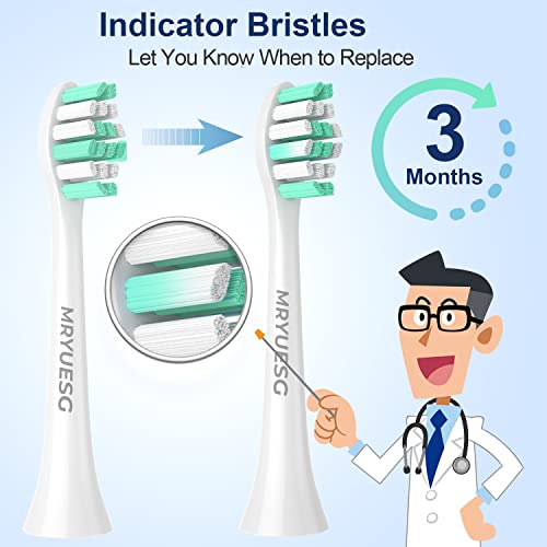 MRYUESG Toothbrush Replacement Heads Compatible with Philips Sonicare, 10 Pack, MRYUESG Electric Brush Head for Phillips Plaque Control - Image 5