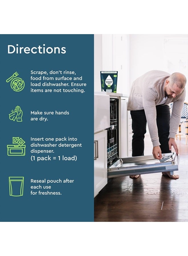 puracy Dishwasher Pods 50 Count, Natural Dishwasher Detergent, Free & Clear Dish Tabs, Tiktok Trend Items, Enzyme-Powered, Spot & Residue-Free, Must Haves from Tiktok Made Me Buy It - Image 5