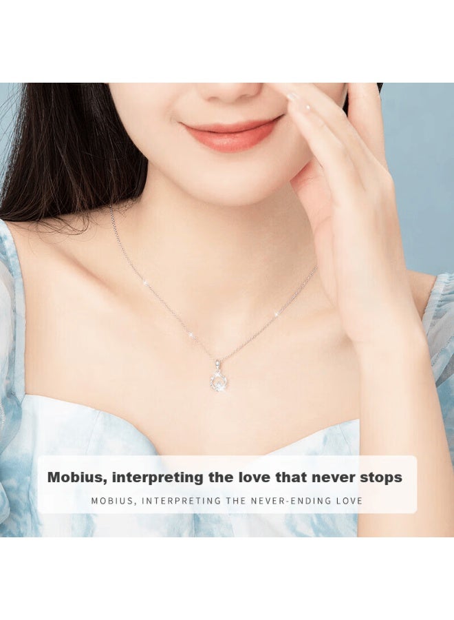 Manhe S999 Sterling Silver Necklace For Women, New Style Pendant Collarbone Chain elry, Birthday Gift For Wife Or Girlfriend - Image 3