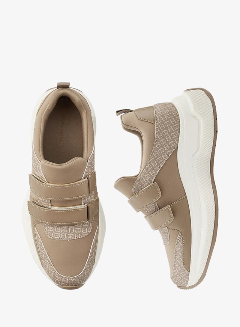 Flora Bella By Shoexpress Panelled Sneakers with Hook and Loop Closure - Image 2