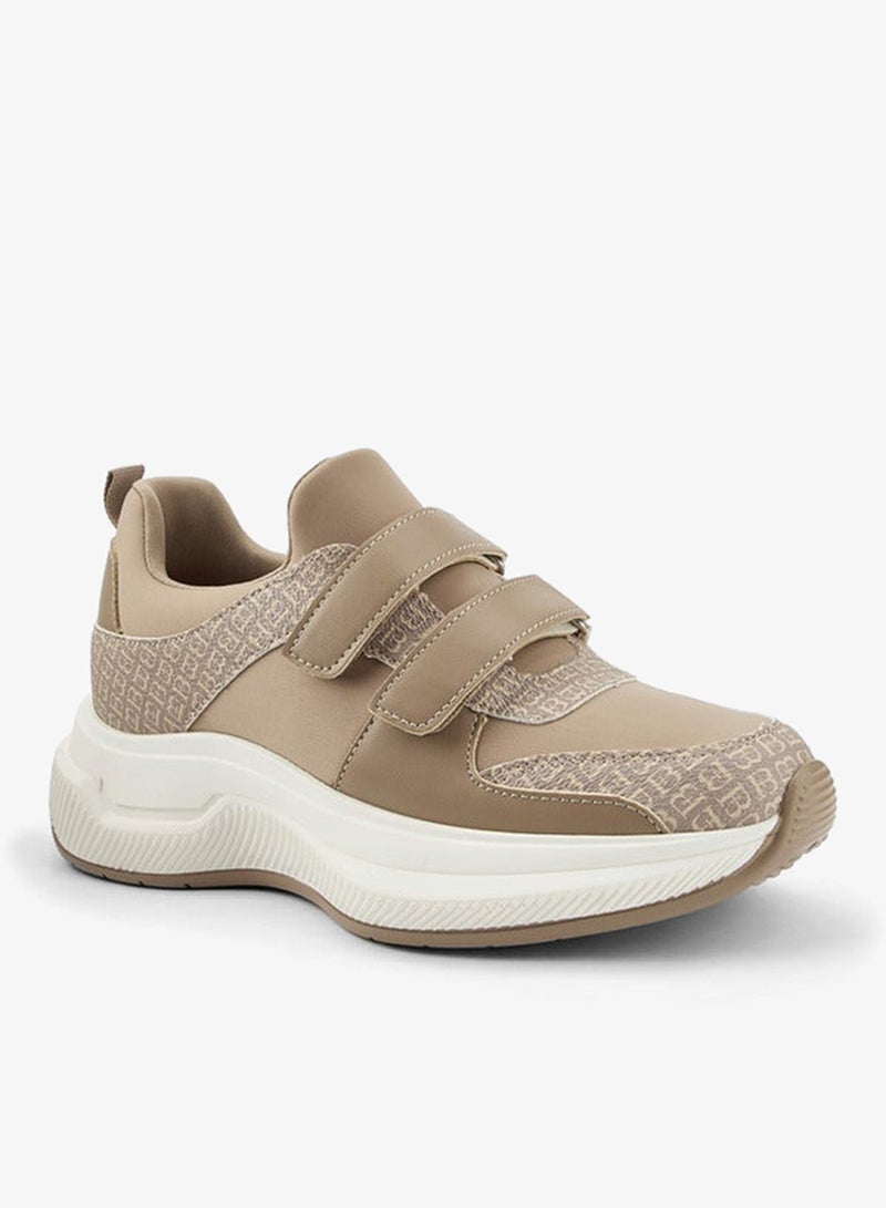 Flora Bella By Shoexpress Panelled Sneakers with Hook and Loop Closure - Image 3