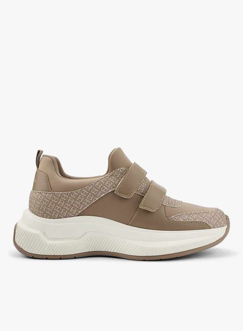 Flora Bella By Shoexpress Panelled Sneakers with Hook and Loop Closure - Image 1