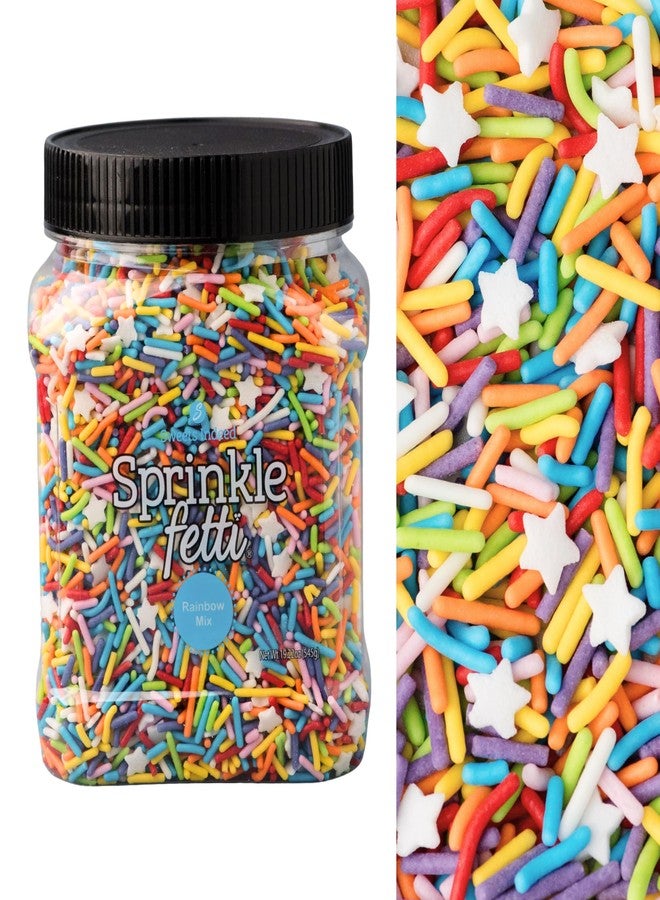 Sweets Indeed, Bulk Sprinkles, 1.3 pounds, Sprinkle Mix, Perfect for Cake Decorations, Baking Ice Cream Cookies Cupcake Topper (Rainbow Jimmies) - Image 1
