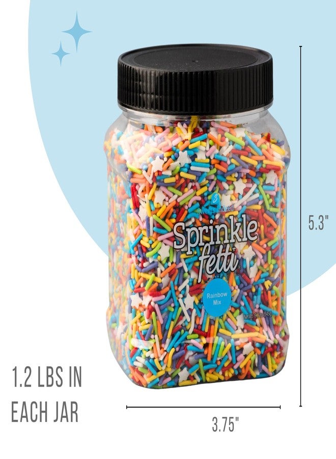 Sweets Indeed, Bulk Sprinkles, 1.3 pounds, Sprinkle Mix, Perfect for Cake Decorations, Baking Ice Cream Cookies Cupcake Topper (Rainbow Jimmies) - Image 4