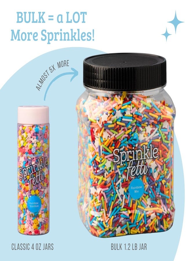 Sweets Indeed, Bulk Sprinkles, 1.3 pounds, Sprinkle Mix, Perfect for Cake Decorations, Baking Ice Cream Cookies Cupcake Topper (Rainbow Jimmies) - Image 3