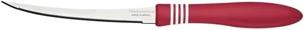 Tramontina Cor & Cor 5" Tomato Knife with Stainless Steel Blade and Polypropylene Handle - Red