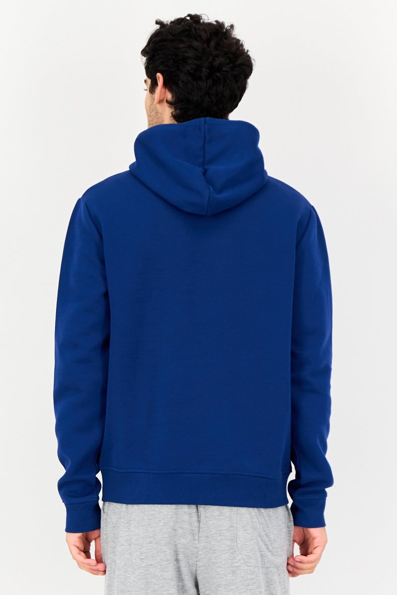 Reebok هودي رياضي للرجال بأكمام طويلة مناسب للخارج، أزرق - Image 3