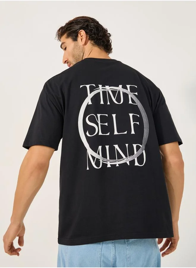 Styli Styli Graphic Print Round Neck Oversized T-Shirt