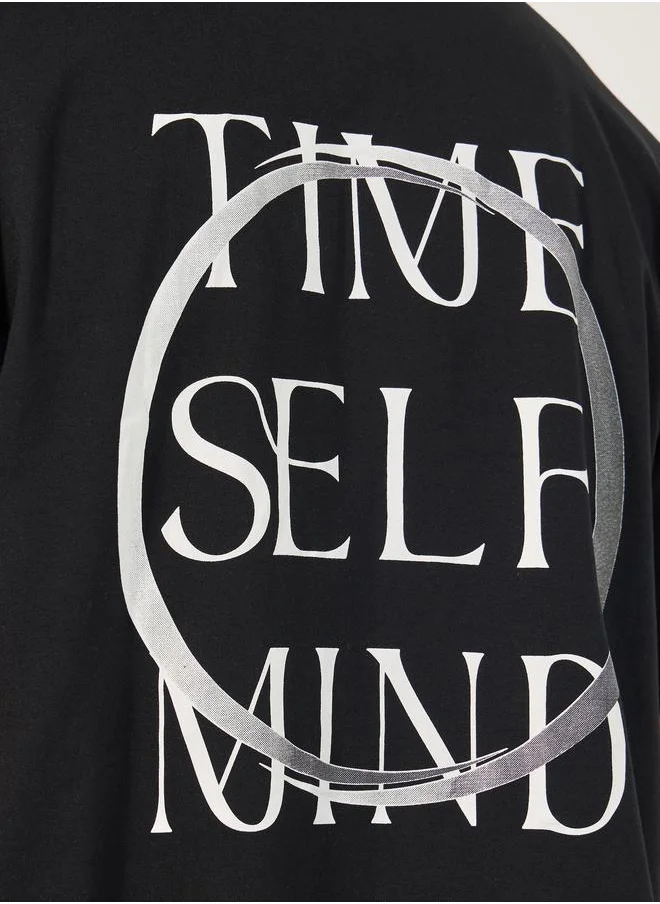 Styli Styli Graphic Print Round Neck Oversized T-Shirt
