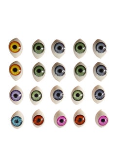EXCEART 100Pcs Craft Fake Eyes Toy Eyes Half Oval Doll Eyes Scary Eyes Puppet Eyes Flatback Jewelry Beads Glass Dragon Eye Safety Eyes Craft Doll Eyes Toys Eyeballs Toy Bear Manual  - Image 1