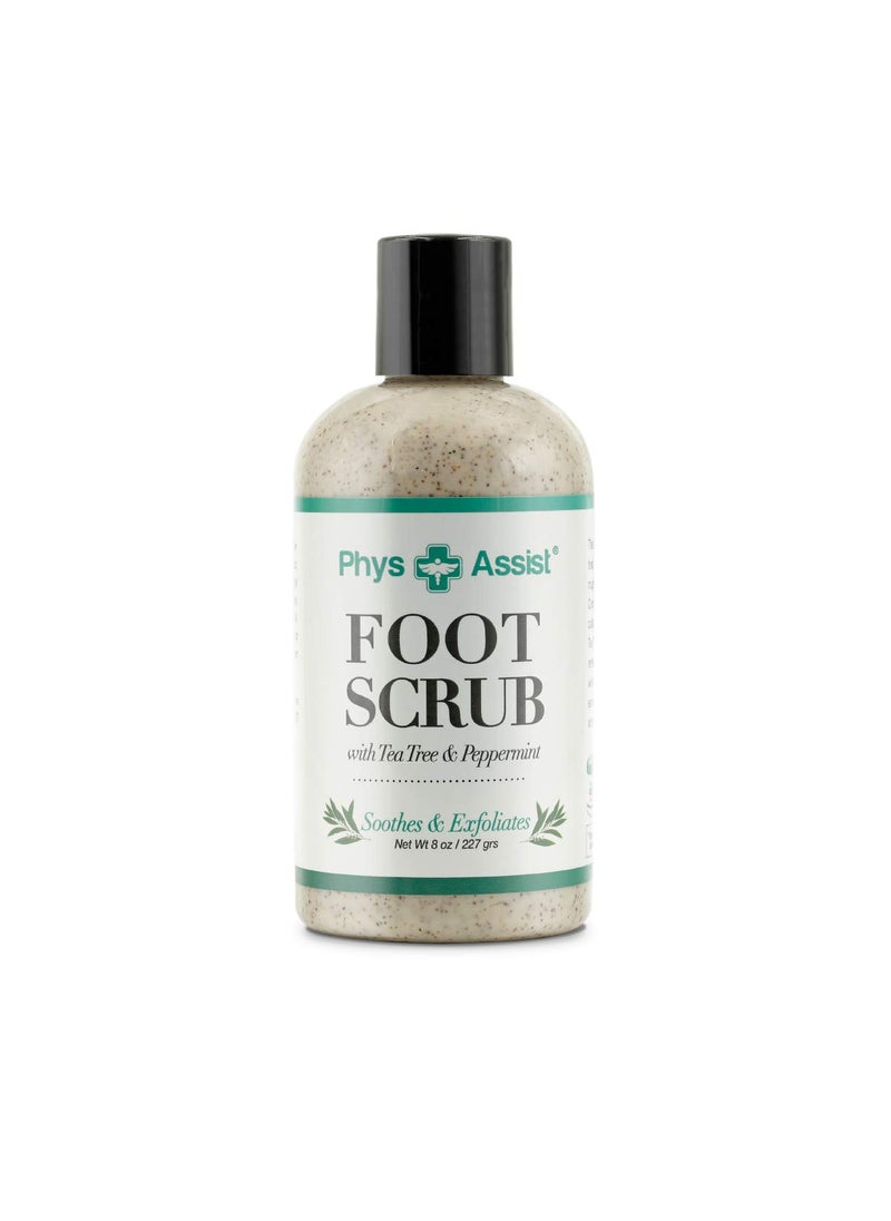 PhysAssist - PhysAssist Foot Scrub 8 oz. with Tea Tree, Peppermint Soothes and Exfoliates Promoting a Deep Cooling Sensation Leaving Feet Feeling Calm and Refreshed. - Image 1