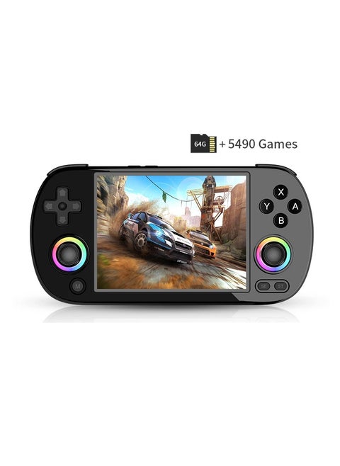 Retro RG40XX H Portable Game Console, 64-bit, Linux, 4.0-inch IPS screen, Compatible with 5G WiFi, Bluetooth, HDMI-TV output (Black, 64GB)