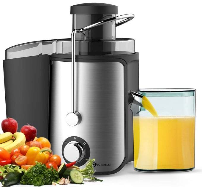 JUICER MACHINES 600W WHOLE FRUIT AND VEGETABLE JUICE EXTRACTOR CENTRIFUGAL JUICER STAINLESS STEEL TWO SPEED SETTINGS BPAFREE EASY CLEAN