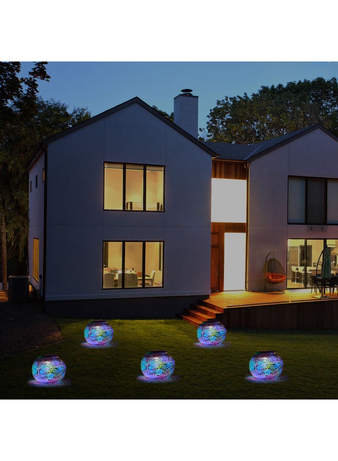 نيبمينينت مصباح يعمل بالطاقة الشمسية مُتغّير اللّون بتصميم كرة فسيفساء متعدد الألوان 17.5x12.5x17.5سم - Image 2