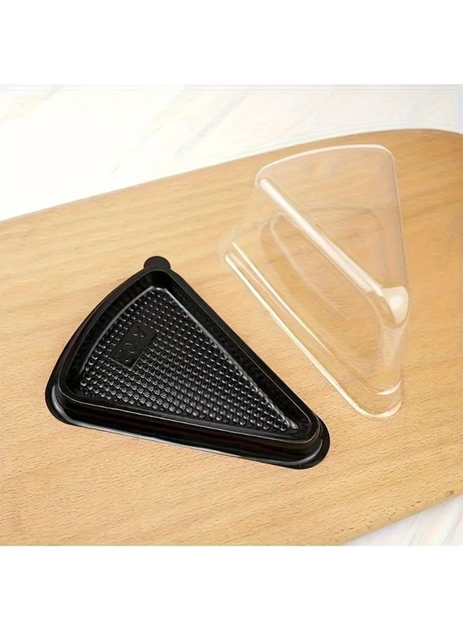 Golden Disposable PET Cake Slice Containers 50 Pack with Flip Top Lids - Image 4