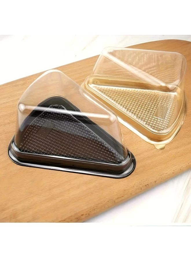 Golden Disposable PET Cake Slice Containers 50 Pack with Flip Top Lids - Image 5