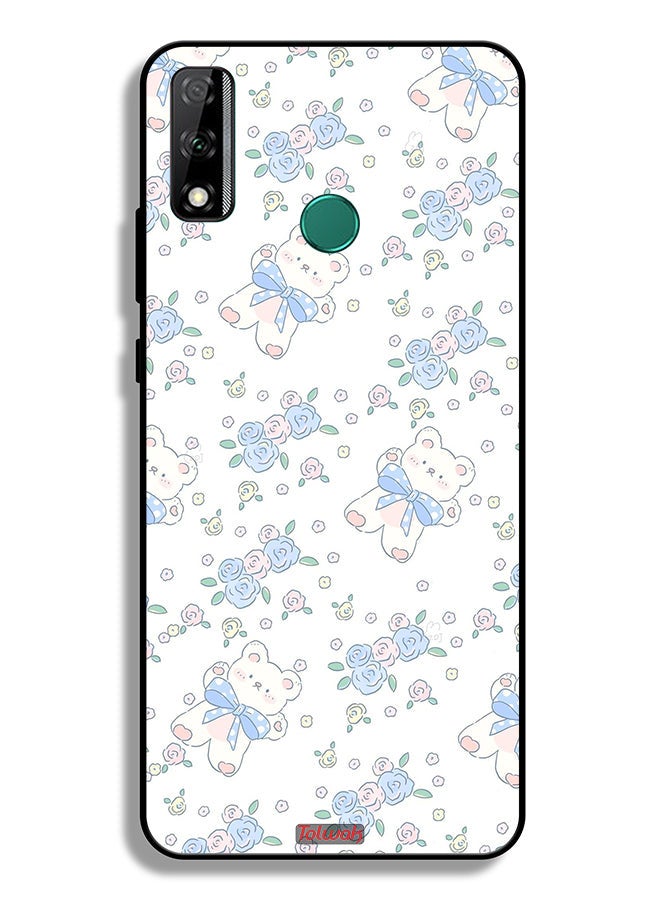 Tolwak Huawei Y8s Protective Case Cover Cute Teddy Bear And Flowers Icon - Image 2
