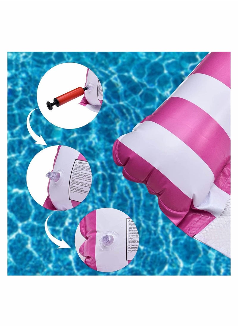 KASTWAVE - Pool Floats Adult Size, 2 Pack 4 in 1 Inflatable Pool Float Pool floaties with Air Pump, Fun Water Toys as Pool Lounger, Pool Hammock, Chair, Pool Raft, Lake Floats for Swimming Pool - Image 1
