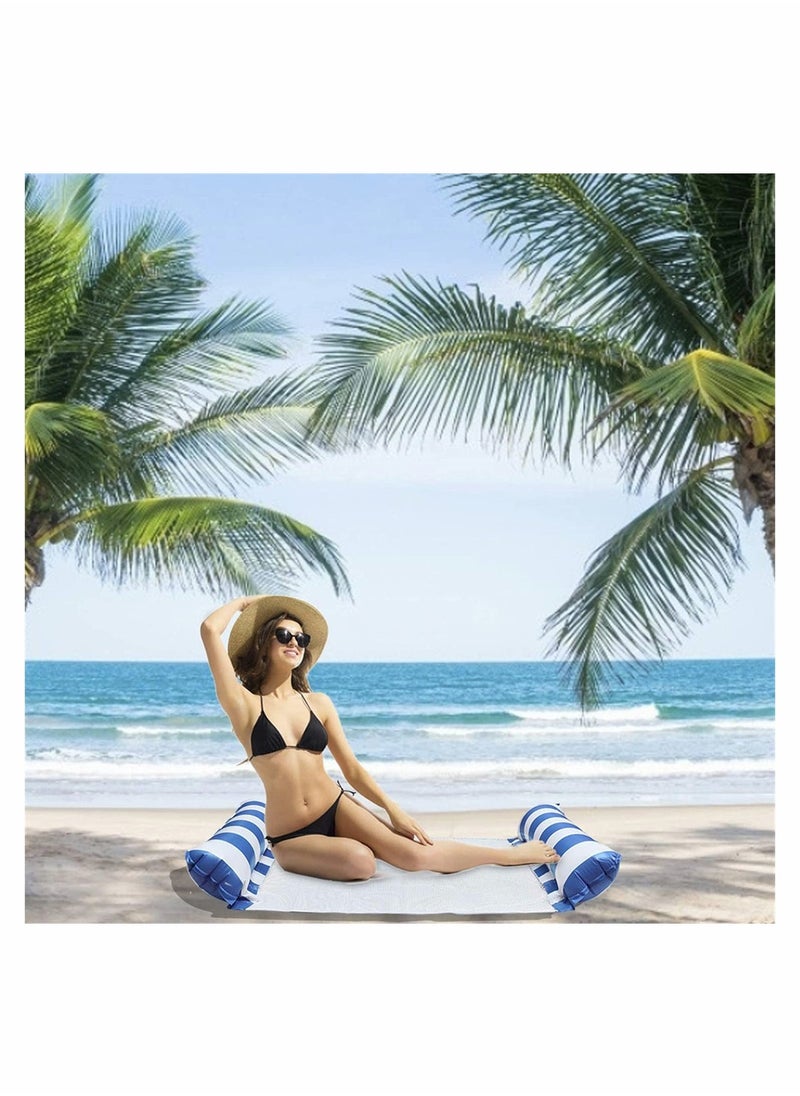 KASTWAVE - Pool Floats Adult Size, 2 Pack 4 in 1 Inflatable Pool Float Pool floaties with Air Pump, Fun Water Toys as Pool Lounger, Pool Hammock, Chair, Pool Raft, Lake Floats for Swimming Pool - Image 1