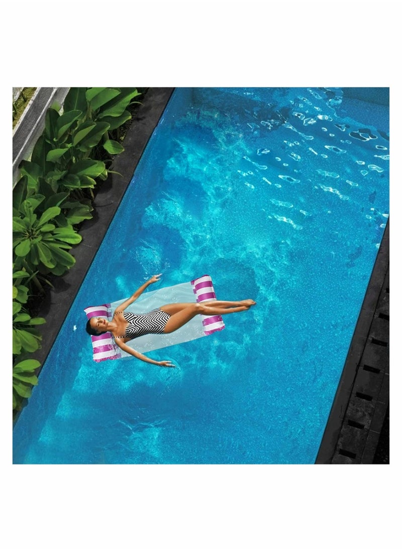 KASTWAVE - Pool Floats Adult Size, 2 Pack 4 in 1 Inflatable Pool Float Pool floaties with Air Pump, Fun Water Toys as Pool Lounger, Pool Hammock, Chair, Pool Raft, Lake Floats for Swimming Pool - Image 1