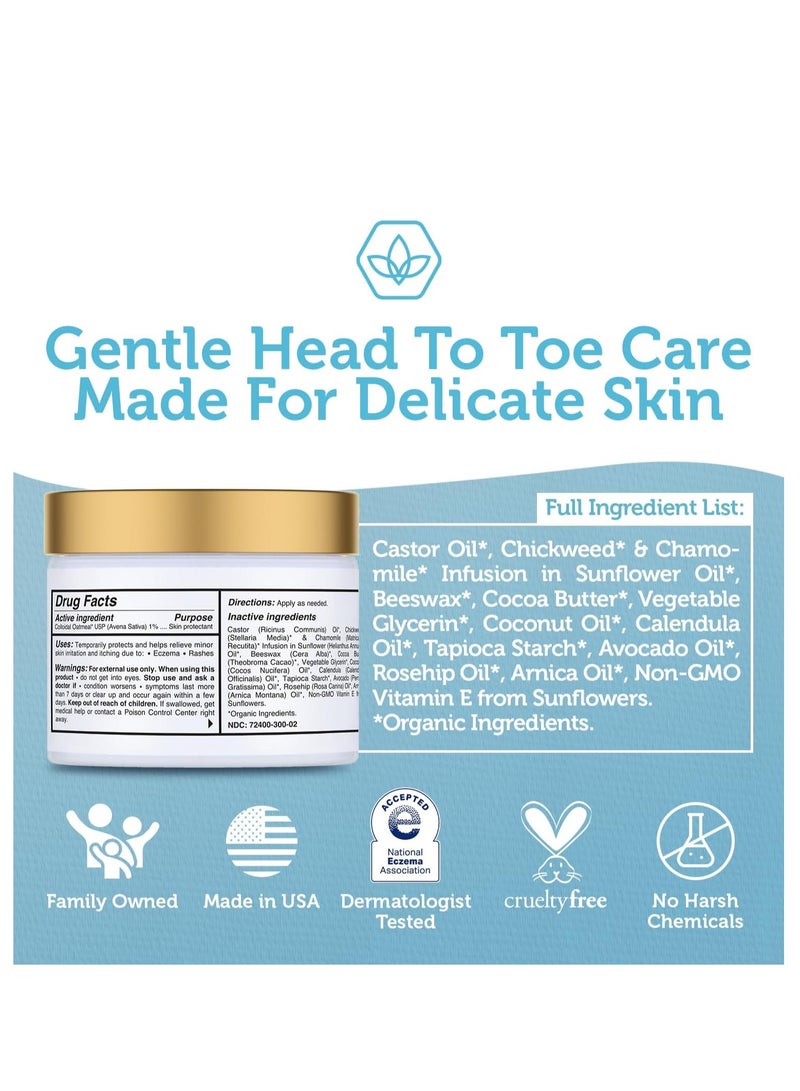 Era Organics - Era Organics Healing Ointment for Babies - USDA Certified Organic Natural Gentle Moisturizer for Sensitive Skin Prone To Baby Eczema, Cradle Cap (Infant Seborrheic Dermatitis), Rashes, Hives & More - Image 1