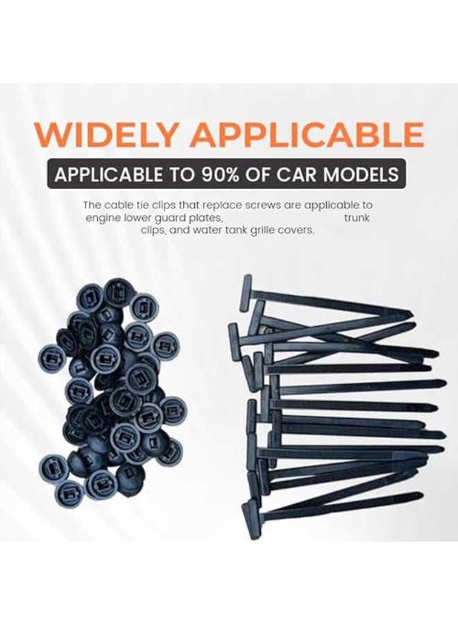 TSWCBYYLB Multifunctional Nylon Universal Cable Zip Tie Buckle Clips for Car Daily Repair (100Pcs) - Image 5