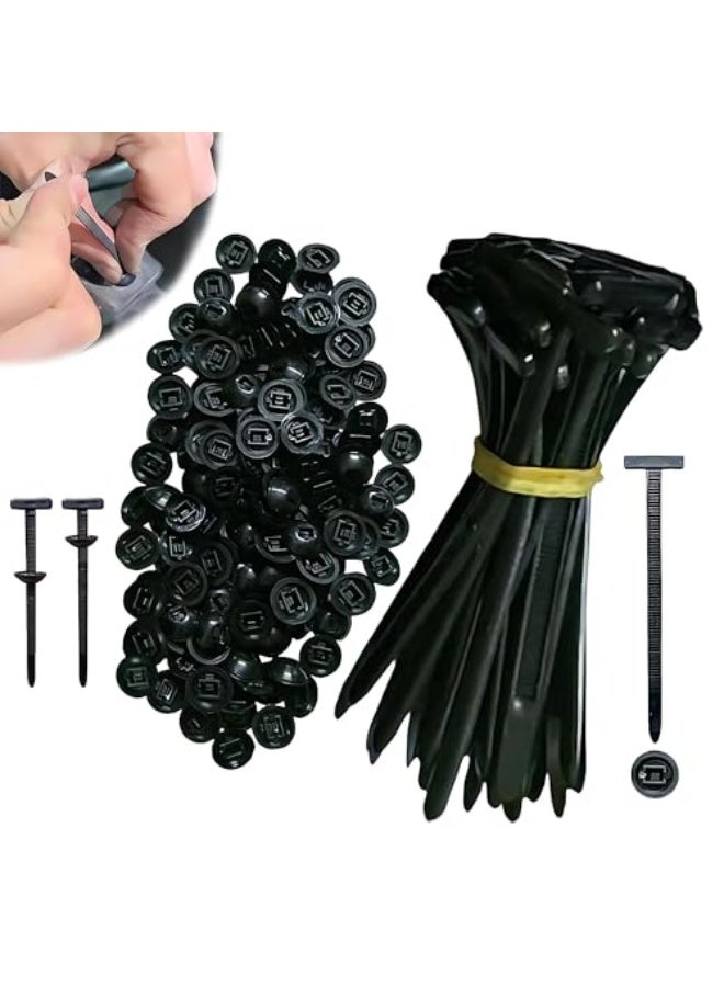 TSWCBYYLB Multifunctional Nylon Universal Cable Zip Tie Buckle Clips for Car Daily Repair (100Pcs) - Image 1