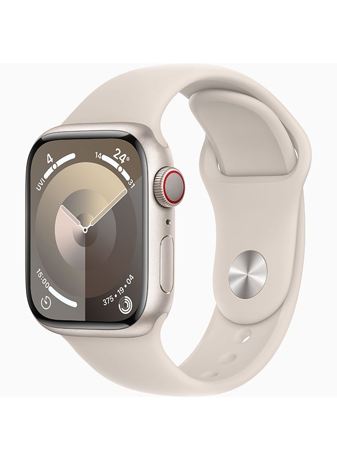 ابل  شاهد السلسلة 9 GPS + هيكل ألومنيوم Starlight مقاس 45 مم مع حزام Starlight الرياضي - Image 1