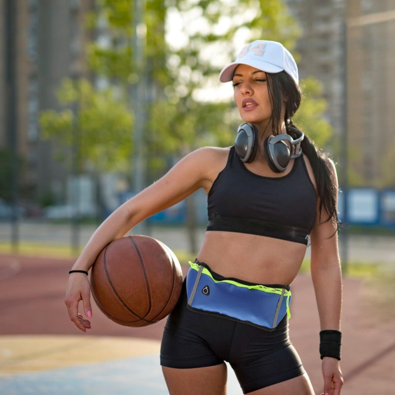 Waterproof Running Belt Light Blue Sports Waist Pack For Men Women Fitness - Image 4